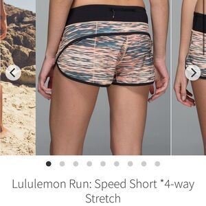 lululemon athletica Women's Multicolor Speed Shorts